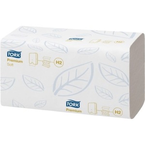 Prosoape de hartie Tork 100289, 2 straturi, premium, albe, 150 buc/pachet, 21 pachete/bax