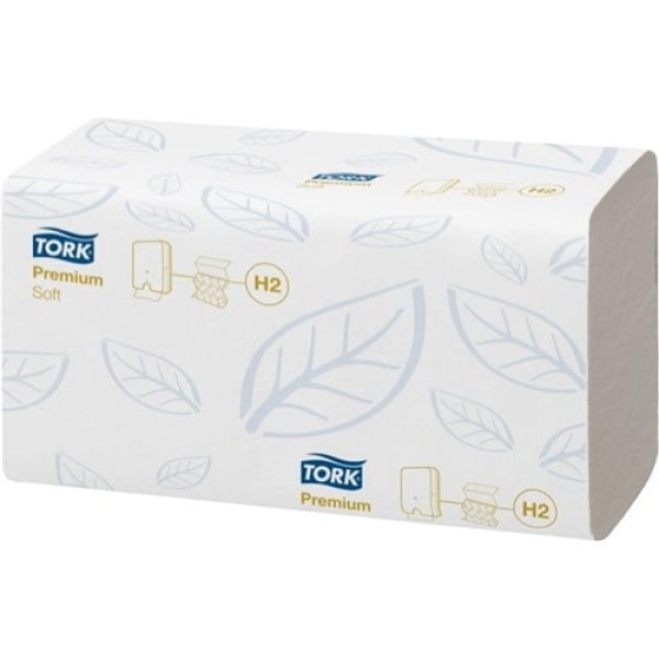 Prosoape de hartie Tork 100289, 2 straturi, premium, albe, 150 buc/pachet, 21 pachete/bax