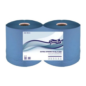 Rola hartie industriala albastra, 2 str., 100% celuloza, dim. portie 22x26cm, 900 portii/rola, 2 role/bax