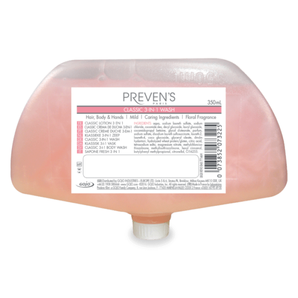 Lotiune pentru maini, par si corp Preven's Paris Classic 3-in-1 wash, natural, 350ml