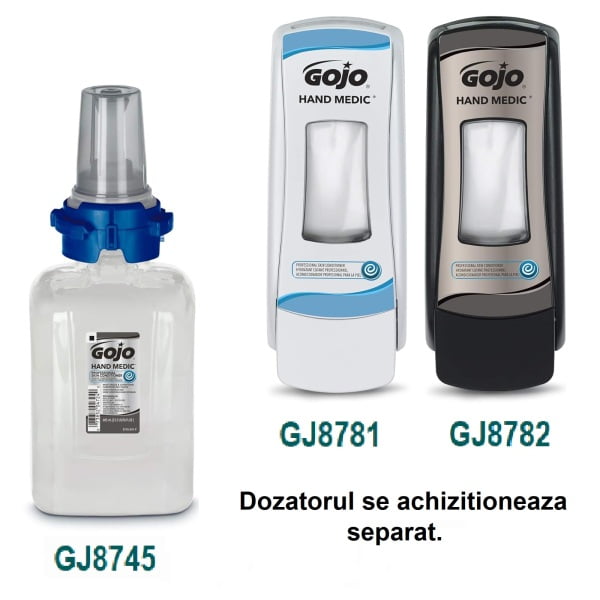 Crema hidratanta profesionala pentru ingrijirea mainilor Gojo Hand Medic ADX 685ml,  hidrateaza si previne uscarea si craparea pielii