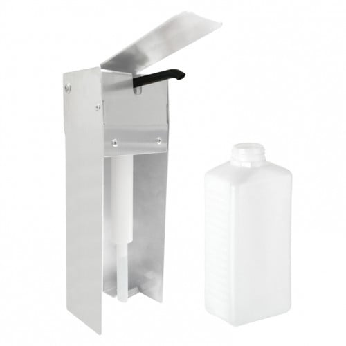 Dispencer dezinfectant profesional, inox,  actionare cu brat / cot, 1000ml