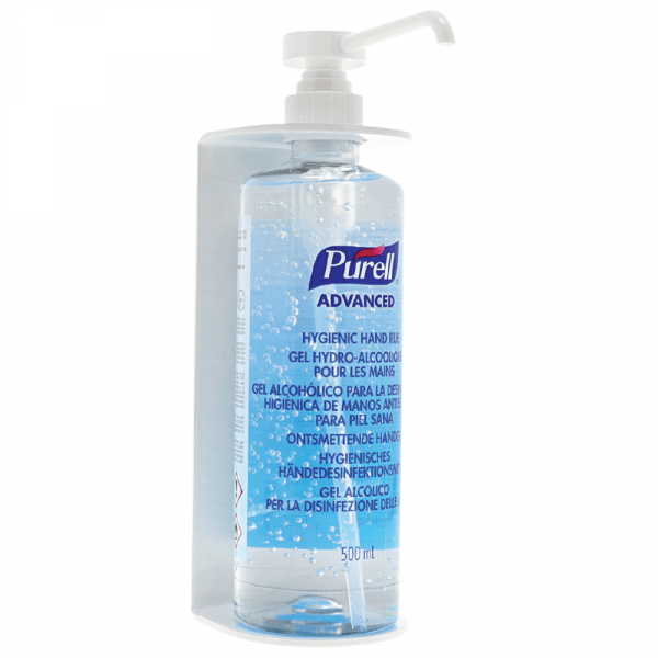 Stand perete pentru dezinfectant de maini Purell Advanced 500ml cu pompa