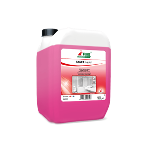 Detergent concentrat SANET ivecid, pentru spatii sanitare, cu miros persistent, 10l-402254