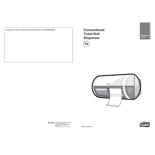 Dispenser hartie igienica dublu, negru, pentru rola mica Tork T4 557008