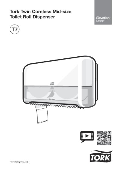 Dispenser hartie igienica dublu rola medie Tork 558048 T7, negru