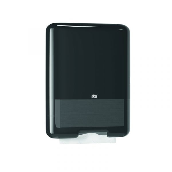 Dispenser mare prosoape de hartie V fold Tork 553008 H3, negru