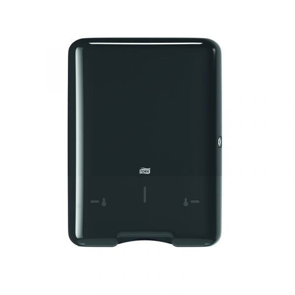 Dispenser mare prosoape de hartie V fold Tork 553008 H3, negru
