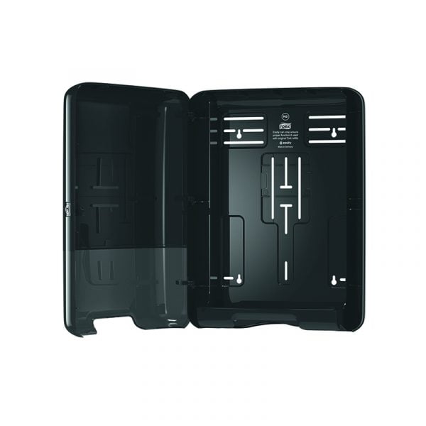 Dispenser mare prosoape de hartie V fold Tork 553008 H3, negru