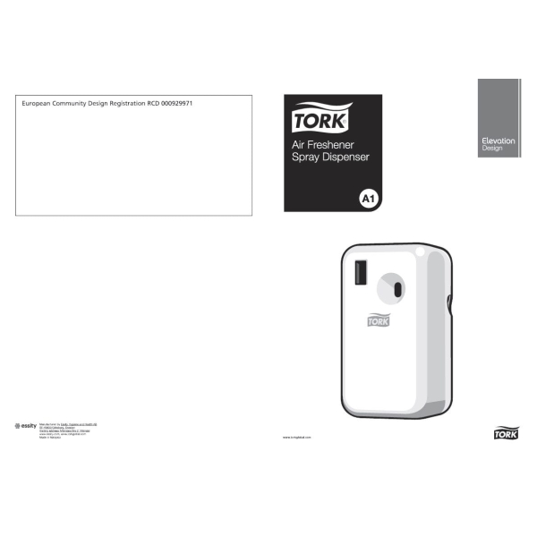 Dozator pentru spray odorizant Tork 562000 A1, alb