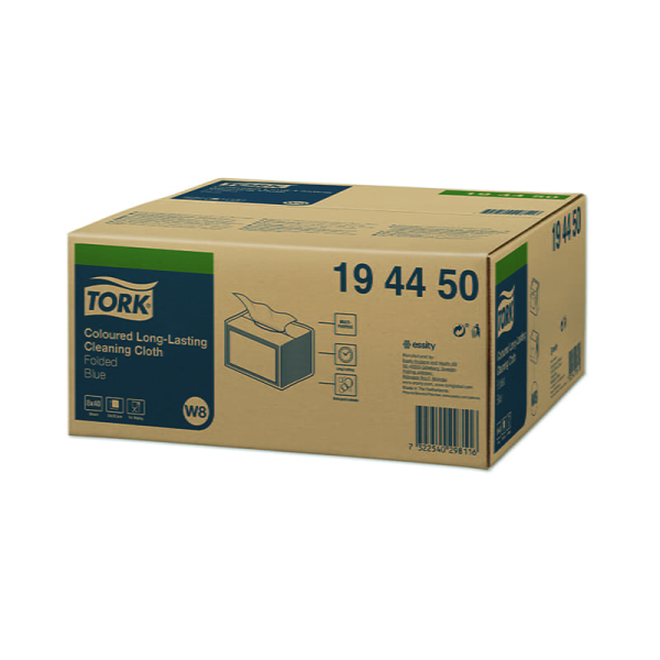 Lavete profesionale pentru curatare Tork 194450 W8, albastre, 40 buc/pachet