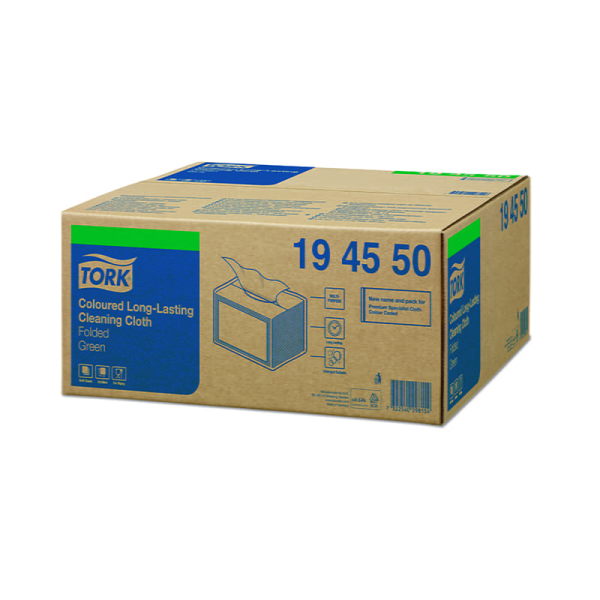 Lavete profesionale pentru curatare Tork 194550 W8, verzi, 40 buc/pachet