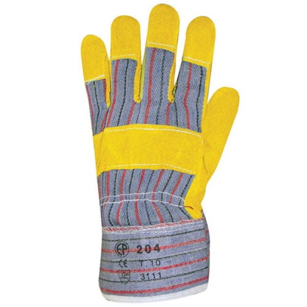 Manusi de protectie pentru lacatus, Eurostrong 204, galbene, piele spalt, Coverguard