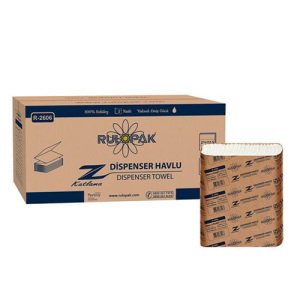 Prosoape de hartie impaturite Z fold R2606, Albe, H2, 2 straturi, 200 servetele/pachet, 12 pachete/bax