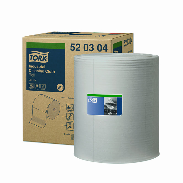 Rola lavete industriale Tork 520304 W1, gri, 1 strat, 361 m