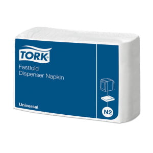 Servetele de masa albe Tork 10933 N2, 1 strat, 300 buc/pachet