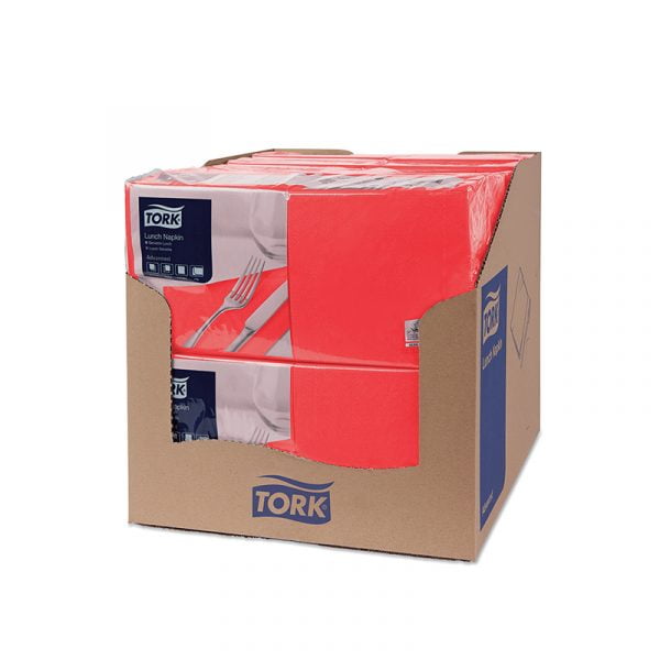 Servetele de masa Tork 477210, rosii, 2 straturi, 200 buc/pachet