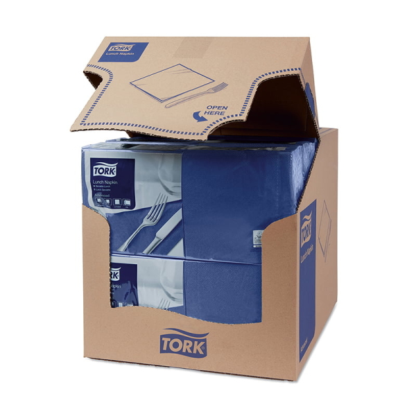 Servetele de masa Tork 477215 albastru inchis, 2 straturi, 200 buc/pachet