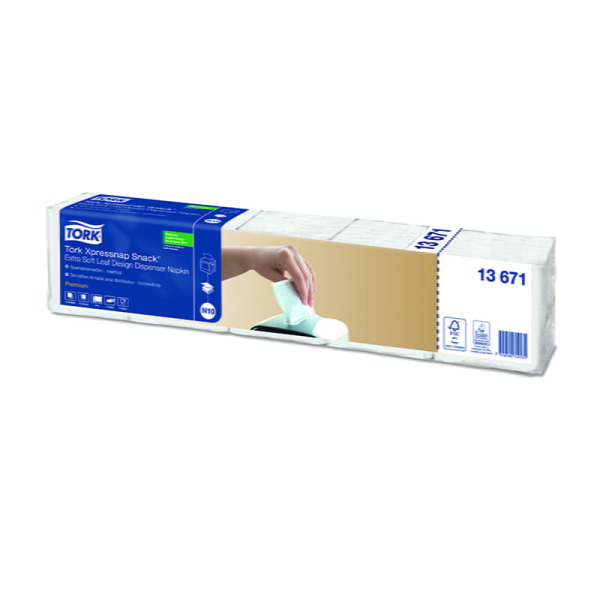 Servetele de masa Xpressnap Tork Snack Extra Soft 13671 N10, 2 straturi, 100 buc/pachet