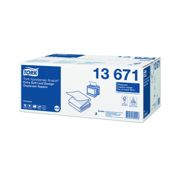 Servetele de masa Xpressnap Tork Snack Extra Soft 13671 N10, 2 straturi, 100 buc/pachet