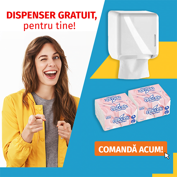 Dozator hartie igienica GRATUIT + 2 baxuri hartie igienica intercalata bulk