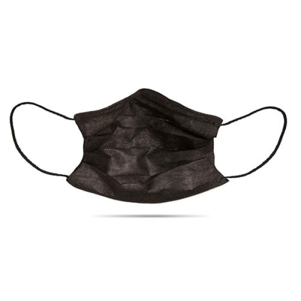 Masca chirurgicala neagra, 3 pliuri tip IIR, 50 masti/cutie, certificate 14683 si ANMDMR