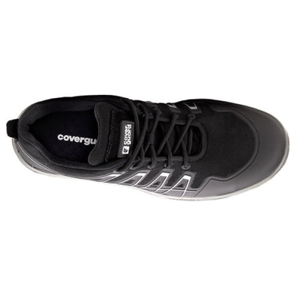 Pantofi de protectie usori S3 SRC SCHORL, negri, cu bombeu si lamela anti-perforatie din compozit, dungi reflectorizante, talpa Nitril-PU rezistenta la uleiuri