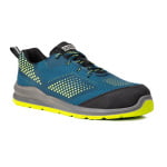 CG9MIL280_Pantofi protectie usori, S1P, SRC, MILERITE, model sport, verde-galben, bombeu si lamela metalica, respirabilitate si confort, Coverguard_fata_lat