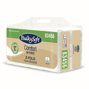 Prosoape Z Bulkysoft Comfort H2, 24x21,5cm, 200portii /pachet, 12 pachete/bax, material reciclat deinked