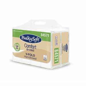 Prosoape de hartie V reciclate, BULKYSOFT COMFORT EASYBAG, 2 straturi, 21x240, 250 portii/pachet ,12 pachete/bax