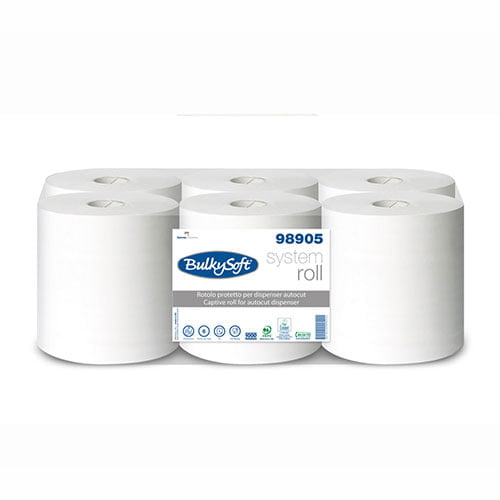 Rola prosop de hartie autocut H1 BULKYSOFT SYSTEM, 200m, 2 STRATURI, 6 role/BAX
