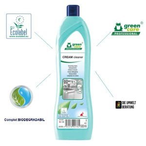 Pasta ecologica de curatare, CREAM cleaner, Grean Care,  pentru murdaria dificila de pe suprafete ceramice, vesela, 500ml, certificat Ecolabel