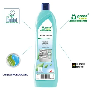 Pasta ecologica de curatare, CREAM cleaner, Grean Care,  pentru murdaria dificila de pe suprafete ceramice, vesela, 500ml, certificat Ecolabel
