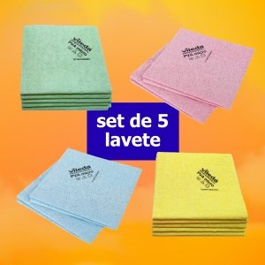 5 Lavete Vileda PVAmicro, 35 x 38 cm, pentru geamuri si suprafete lucioase 5 lavete/set