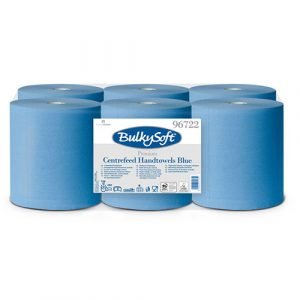 Rola derulare centrala BULKYSOFT COMFORT albastra,150m, 2 straturi, 6 role/bax