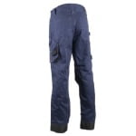 CG5BAP320_Pantaloni de lucru, talie BARVA , albastru inchis, tercot, 270g_m², 60% bumbac, 40% polister, cu intarituri Oxford 600 D, buzunare multiple_spate