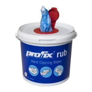 Lavete umede Profix® RUB , pentru curatarea mainilor, uneltelor sau suprafetelor  de murdaria dificila, galetusa cu 72 lavete preimpregnate