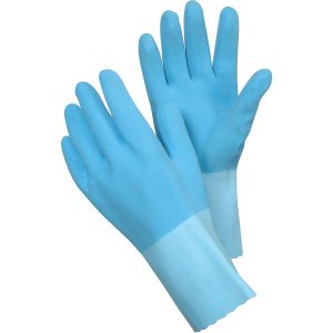 Manusi din latex dublu imersate, TEGERA® 8160, pe suport bumbac, rezistenta la chimicale si temperatura 250°C, grosime 0,5mm, lungime 300mm, certificate Food Contact