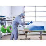 Banda de mascare din hartie tesa®4338, culoare verde, 75mm, 50 m, pentru vopsitorii auto_aplicatie 13