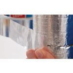 Banda din aluminiu tesa® 60630, culoare argintiu, latime 50 mm, lungime 50 metri, pentru etansare si impermeabilizare, imbinari, reparatii, montari_aplicatie1