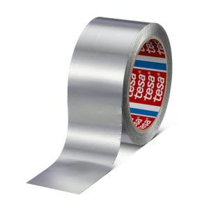 Banda din aluminiu tesa® 60630, culoare argintiu, latime 50 mm, lungime 50 metri, pentru  etansare si impermeabilizare, imbinari, reparatii, montari