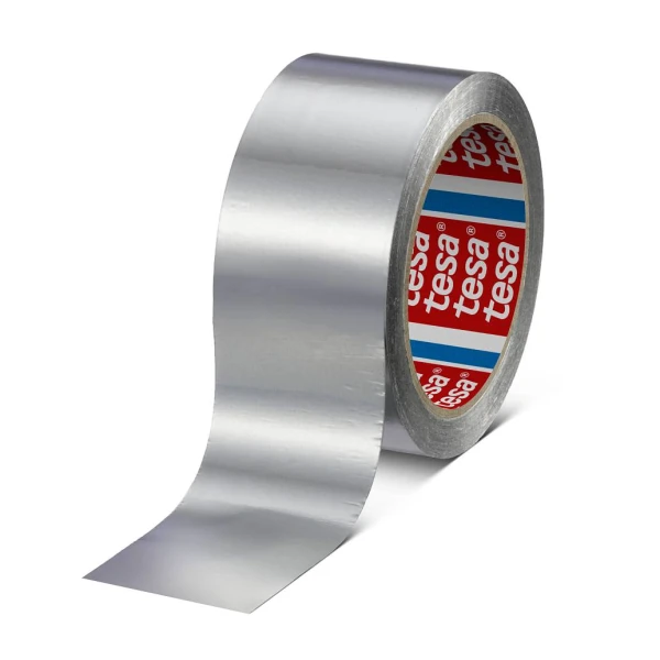 banda-auto-adeziva-din-aluminiu-culoare-argintiu-lati Banda din aluminiu tesa® 60630, culoare argintiu, latime 50 mm, lungime 50 metri, pentru etansare si impermeabilizare, imbinari, reparatii, montari