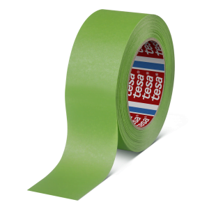 Banda de mascare din hartie tesa®4338, culoare verde, latime 75 mm , lungime 50 m pentru vopsire prin pulverizare, vopsire in camp electrostatic