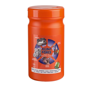 Lavete impregnate pentru curatarea mainilor, tub 80 lavete, Klint Force Wipes