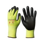 CG1CRNY_Manusi de protectie cu resistenta la taiere 3/B, Hi-Viz, EUROCUT N318HV, galben fluorescent, cu imersie nitril poros pe palma, Coverguard_2