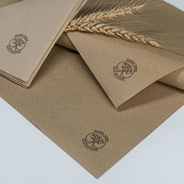 Placemat hartie, bej, 2 straturi, 30 x 40 cm, 200 buc/pachet, 10 pach/bax, 100% material reciclat,MADRE TERRA I-0018N