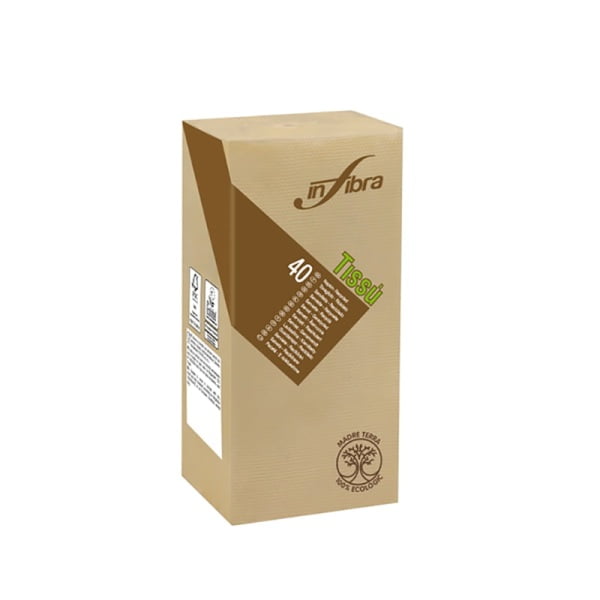 Servetele de masa MADRE TERRA, bej, 2 straturi, 37,5 x 37 cm, pliat 1/8, 100% material reciclat, 40 buc/pachet, 18 pach/bax, Celtex I-0015