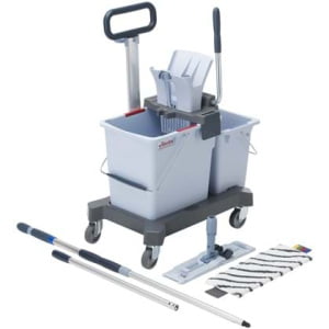 Set pentru curatenie VILEDA UltraSpeed Pro Ready To Go Kit Push cu 2 galeti, 147205, HACCP