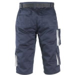 CG8NAVS_Pantaloni de lucru, tip bermude, NAVY_Padock, albastru inchis_gri, sub genunchi, 60% bumbac, 40% poliester, curea integrata_spate