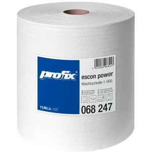 Rola lavete Profix Escon Power 68247 , amestec de celuloza cu poliester, albe, 1 strat, dimensiune: 36*36 cm, 500 portii/ rola